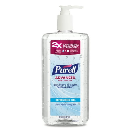 (Pack of 2) PURELL Advanced Hand Sanitizer Refreshing Gel, Clean Scent, 1 L (Best Scented Hand Sanitizer)