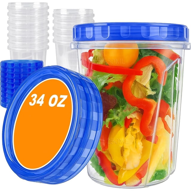 contenedores para alimentos, juego de 10 recipientes para alimentos delicatessen con tapa, 1000 ml almacenamiento hermético de alimentos, recipientes para preparar comidas con tapa reutilizables