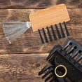 thumbnail image 4 of OUNONA Hair Brush Cleaner Tool With Beige Metal Wood Design For Hairbrushes Maintenance And Travel Use, 4 of 8