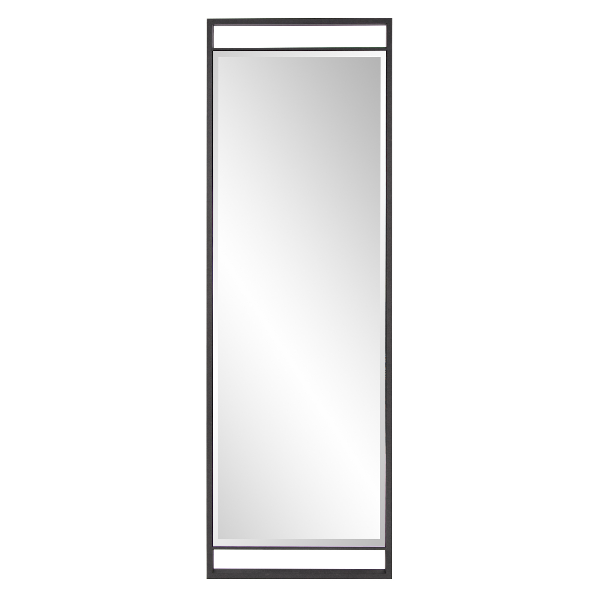 Tyler Dillon Silver Iron Framed Rectangular Full Length Wall Mirror - 72.5"H x 24"W