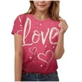 thumbnail image 2 of Xdegoge Valentines Shirts for Girls Tie-Dye Heart T-Shirt Short Sleeve Summer Tops Crew Neck Graphic Tees Cute Funny Tshirts, 2 of 5