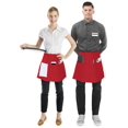 thumbnail image 2 of Utopia Wear Delantal de cintura con 3 bolsillos [paquete de 12] Camarera corta para hombres y mujeres, cocina, restaurante, manualidades, barbacoa, trabajo, delantales (rojo), 2 of 5