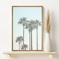 thumbnail image 2 of PixonSign Framed Canvas Print Wall Art Five Palm Trees Against The Blue Sky Nature Ocean Photography Realism Modern Scenic Colorful Green Cool for Living Room, Bedroom, Office - 16"x24" Natural, 2 of 5