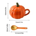 thumbnail image 3 of PEIBang Pumpkin Shaped Ceramic Mug with Lid and Spoon 12.00 oz Halloween Breakfast Cup Cute Coffee Tea Cup Durable Dishwasher Safe Gift Idea, 3 of 9