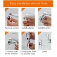 thumbnail image 4 of Generic Juego de ducha de mano para lavabo, accesorio para rociador de grifo de manguera de fregadero, con función de parada de ahorro de agua, cromado + blanco, 4 of 5
