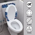 thumbnail image 3 of HELLHERO Christmas Snowman Pattern Durable for Bathroom Supplies, Stretch Polyester Fabric Toilet Seat Covers, Elastic Bottom, Fits All Toilet Shapes, 2 Pcs Set, 3 of 7
