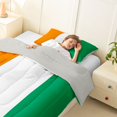 thumbnail image 3 of Manfei Flag Of Ivory Coast Twin Comforter Sets,Orange White Green Bedding Set,Light Gray Reversible,2-Piece,1 Comforter and 1 Pillowcase, 3 of 7