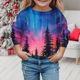 thumbnail image 2 of Staki Kids Christmas Sweatshirt Crewneck Little Girls Sweatshirts Cotton Long Sleeve Crewneck Pullover Toddler Kids Winter Warm Shirt Sweater Tops(Blue,5-6 Years), 2 of 4