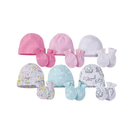 Onesies Brand Caps and Mittens Accessories Set, 12pk Bundle (Baby