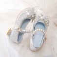 thumbnail image 5 of lnmuld Toddler Girls Soft-Sole Ballet Shoes with Embellishments, Comfortable & Durable for Everyday Wear Color:Silver,Size:7-8 Years, 5 of 6