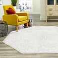 thumbnail image 2 of Contemporary Trabzon Collection Area Rug Cream-Gray - 7'x7' Octagon, 2 of 5