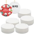 thumbnail image 1 of PYD Life 50 PCS Sublimation Ceramic Ornaments Bulk 2.75 Inch Round Blank with Gold String for Crafting DIY Personalized Christmas Home Decor Bulk, 1 of 6