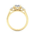 thumbnail image 3 of Samui - Moissanite Oval Cut Lab Diamond Side Stones Engagement Ring, 3 of 4