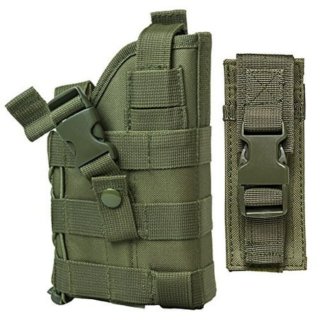 Green MOLLE Pistol Holster With FREE Tactical Pistol Magazine Carrier Pouch / The Holster Fits Glock 17 20 21 22 37 31 SIG P229 P226 P250 SP2022.., By m1surplus from (Best Tactical Holster For Sig P226)