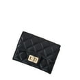 thumbnail image 3 of Portable Fashion Design PU Leather Solid Color Bank Card Holder Coin Purse Short Clutch Bag Rhombus Card Bag Korean Style Wallets Women Card Bag PINK, 3 of 8