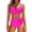Hot Pink, variant on Bikini Set with Removable Pads – Two-Piece Swimsuit for Women, Detachable Chest Pads, No Underwire, Versatile for Tanning and Beach,Black M