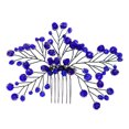 thumbnail image 1 of Bride Hair Comb Blue Zircon Hair Comb Hair Insert Comb Wedding Hair Accessories, 1 of 8