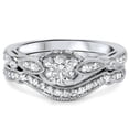 thumbnail image 1 of 3/4ct Diamond Engagement Wedding Ring Set 14K White Gold, 1 of 3