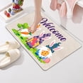 thumbnail image 7 of KOYPTL Easter Door Mat, Spring Bunny Floral Flower Indoor Outdoor Non-Slip Doormat, Entryway Front Porch Easter Rabbit Egg Carrot Welcome Door Mat Colorful for Entrance Decorations 16x24 inch, B, 7 of 7