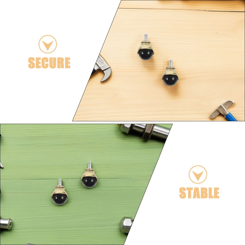 Raindrops 4-Pack Heavy Duty Chair Caster Wheels with Smooth 360° Swivel for Office and Home Furniture Use