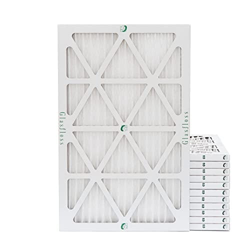 16x25x1 MERV 10 AC & Furnace Air Filters. Case of 12. Actual Size: 15-1/2 x 24-1/2 x 7/8