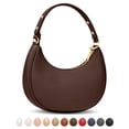 thumbnail image 1 of Bolso de hombro Vantamo Crescent Coffee Brown con RFID para mujer, 1 of 6