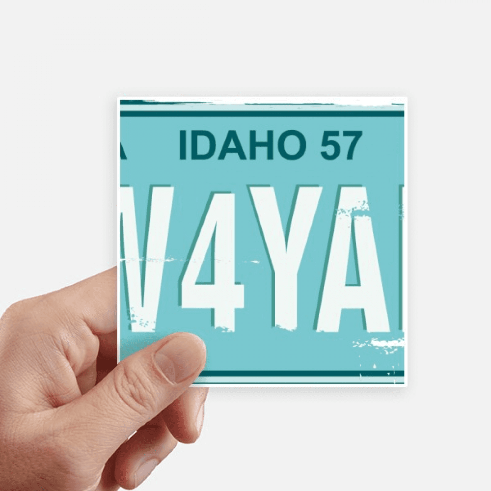 American USA Car Licence Plate Number Sticker Square Waterproof ...