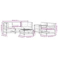 thumbnail image 4 of vidaXL 6 Piece Garden Lounge Set with Cushions White Solid Wood, 4 of 5