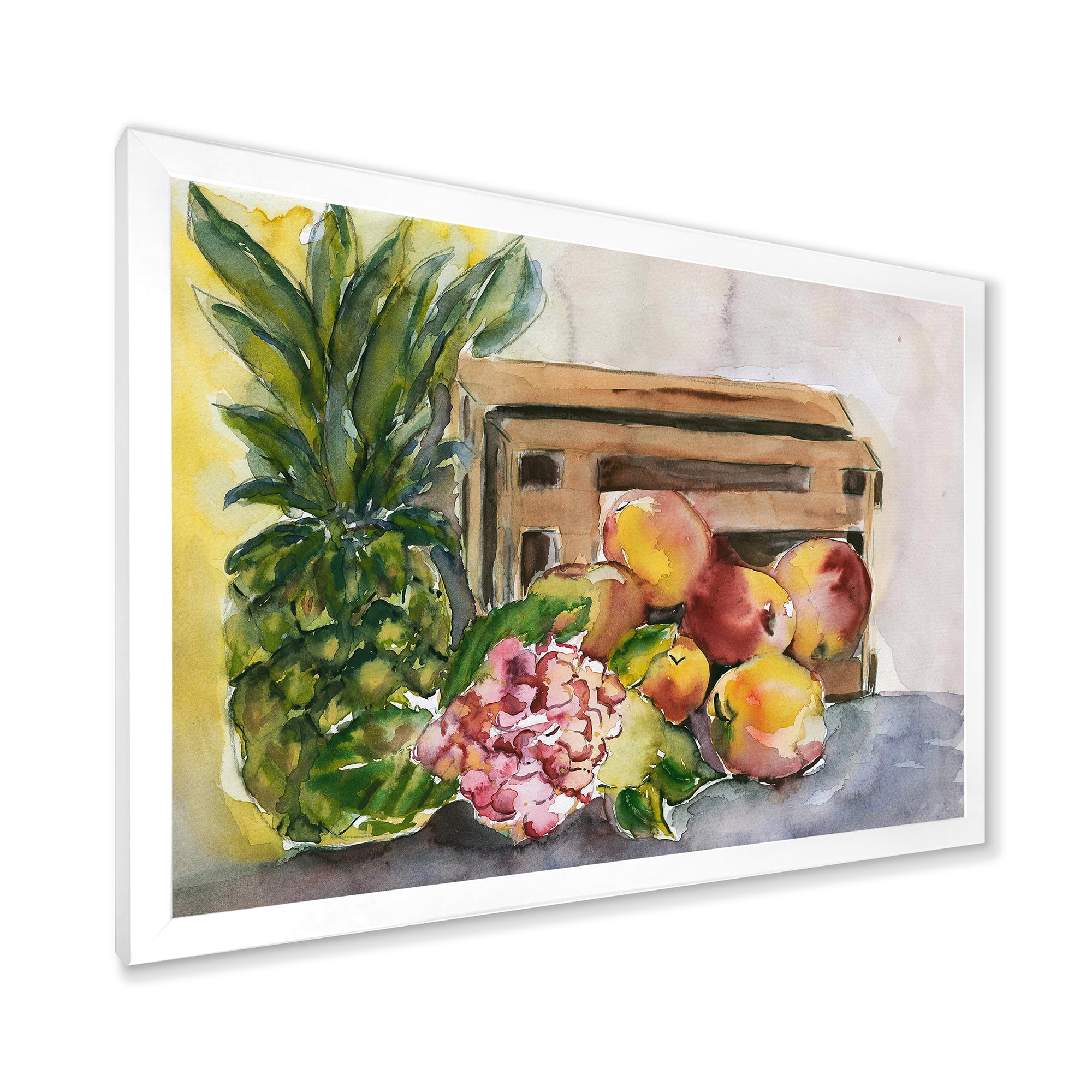 Designart 'Historic Fruits V' Farmhouse Framed Art Print