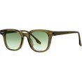 thumbnail image 1 of Lunettes de Soleil Carrées pour Femmes Hommes Mode Soleil, Monture TR90 Lunettes de Soleil Tendance Rétro, Vert Olive/vert, 1 of 5