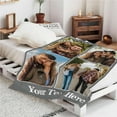 thumbnail image 4 of Custom Blanket with Photos Text, Personalized Blanket with Pictures Aniversary Gifts for Mom, Dad,Families,Boyfriend,Girlfriend,Kids, Christmas Blanket., 4 of 6