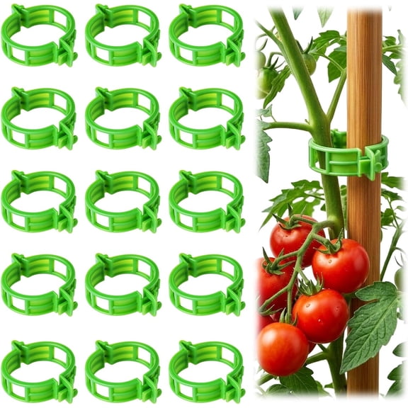 200 Pcs Tomato Clips, Plastic Trellis Clips Plant Support Clips, Plant Clips for Support, Grape Vine, Tomato Vine, Vegetables Plants, Garden Clips to Grow Upright Makes Plants Healthier