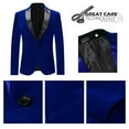 thumbnail image 4 of Cloudstyle Mens 2-Piece Suit Peaked Lapel One Button Tuxedo Slim Fit Dinner Jacket & Pants, 4 of 5