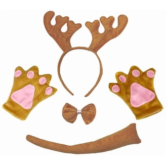 Petitebella Panda Costume Set For Kids - Headband, Bowtie, Tail, Gloves & Shoes (Ages 1-5)