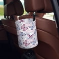 thumbnail image 5 of Naloa Butterflies in Pastel Car Trash Can Garbage Car Accessories Trash Can Car Waste Bin for for Driver and Passenger Any Vehicle, 5 of 7