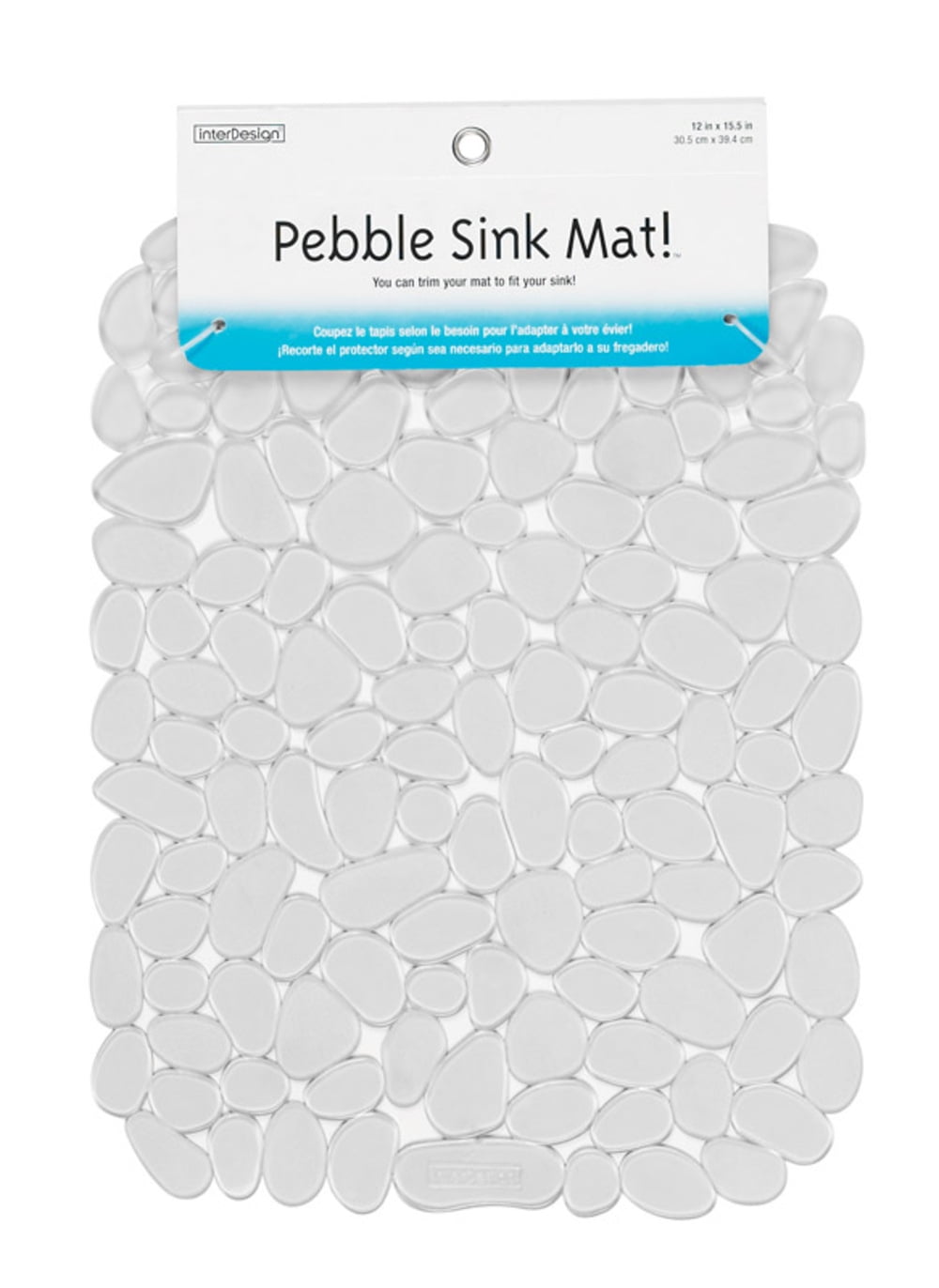 Kitchen & Bath Fixtures Clear InterDesign Pebblz Sink Protector Mat