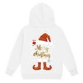 thumbnail image 5 of Staki Cute Hoodie For Girls Graphic Hoodies Kids Long Sleeve Hooded Clothes Pullover Kid Christmas Hoodie(White,7-8 Years), 5 of 7
