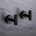 thumbnail image 4 of ZHAOCHENG Gancho de pared para baño, toallero, ganchos, acero inoxidable negro mate, SUS304, almacenamiento, 2 uds., 4 of 4