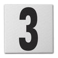 thumbnail image 1 of Aquatic Custom Tile - Ceramic Number 3 Pool Sign Depth Marker, 5.8"x5.8" w/ 5" Font Pool Signs, Abrasive Non-Slip Finish, Swimming Pool Safety Signage for Concrete Deck & Inground Pool, Made in USA, 1 of 4
