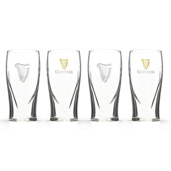 Guinness - Embossed Gravity Pint Glass (Set of 4)