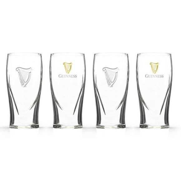 Guinness - Verre de Pinte de Gravité Gaufré (Lot de 4)