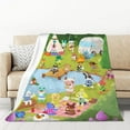 Animal Crossing Flannel Blanket Print Soft Throw Blanket 50x70 Inches