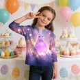 thumbnail image 6 of Amzcrzy Long Sleeve Shirts for Boys Girls Crew Neck Easter Egg Bunny Print Graphic T-Shirt for Easter Casual Creative Pullover Cute Tops 3-12 Years, 6 of 9
