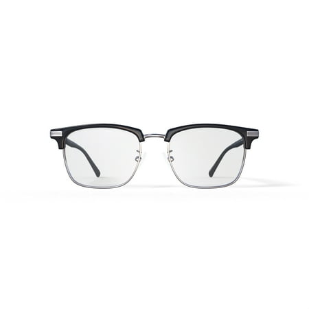 Walmart Mens Kijani Browline Prescription Eyeglasses with Case, Black/Gold