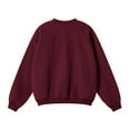 thumbnail image 4 of Fashionable Round Neck Sweatshirts for Men Red Pullover Long Sleeved Solid Color Loose Plus Size XL Up to 65% off!, 4 of 4