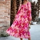 thumbnail image 2 of Vestido Midi de señora Vestido de verano con estampado floral informal Vestido de fiesta de cóctel ajustado Hugtrwg Para estrenar, 2 of 7