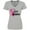 AC-Heather Grey, variant on Inktastic Breast Cancer Awareness I Support My Daughter Pink Ribbon Women's V-Neck T-Shirt