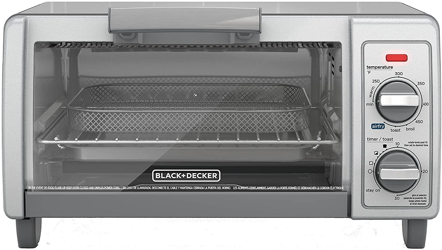 black and decker 4 slice air fryer toaster oven