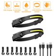 thumbnail image 1 of Rechargeable LED Headlamp with Clips   Bright Headlight 30° Wide Beam Headlight with Motion Sensor(2 Pack), 1 of 8