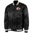 thumbnail image 2 of Men's Starter Black Kansas City Chiefs Locker Room Satin Varsity Full-Snap Jacket, 2 of 4